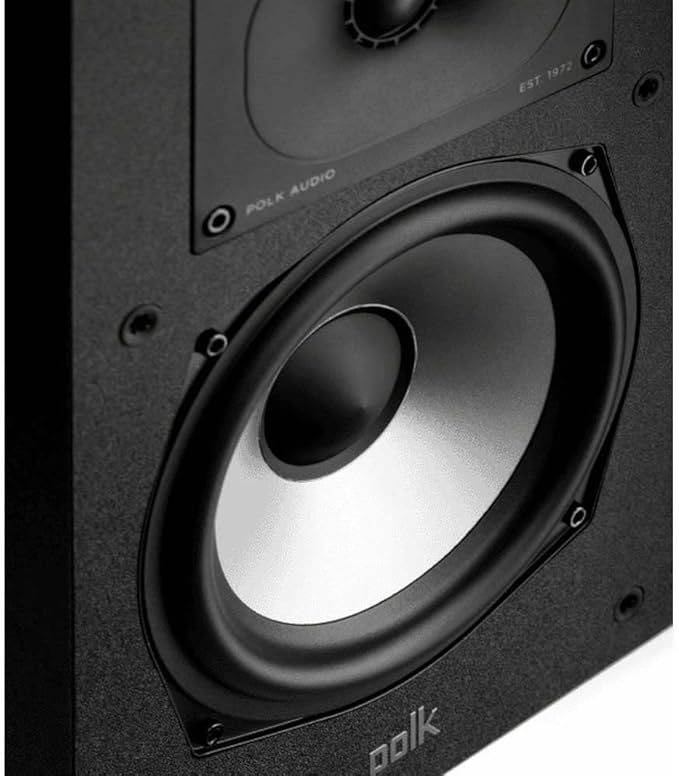 Polk Monitor XT20 Pair of Bookshelf or Surround Speakers - Hi-Res Audio Certified, Dolby Atmos & DTS:X Compatible, 1" Terylene Tweeter & 6.5" Dynamically Balanced Woofer (Pair, Midnight Black)