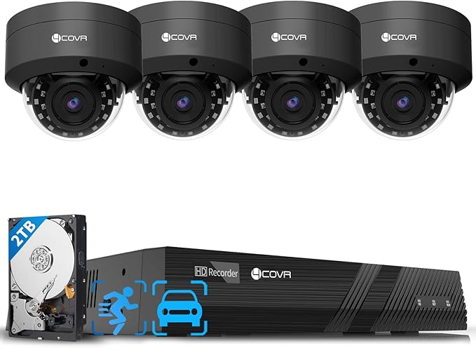 4COVR PoE 16 Camera Security System 4K for Business & 4TB HDD, LY54AB8M1616