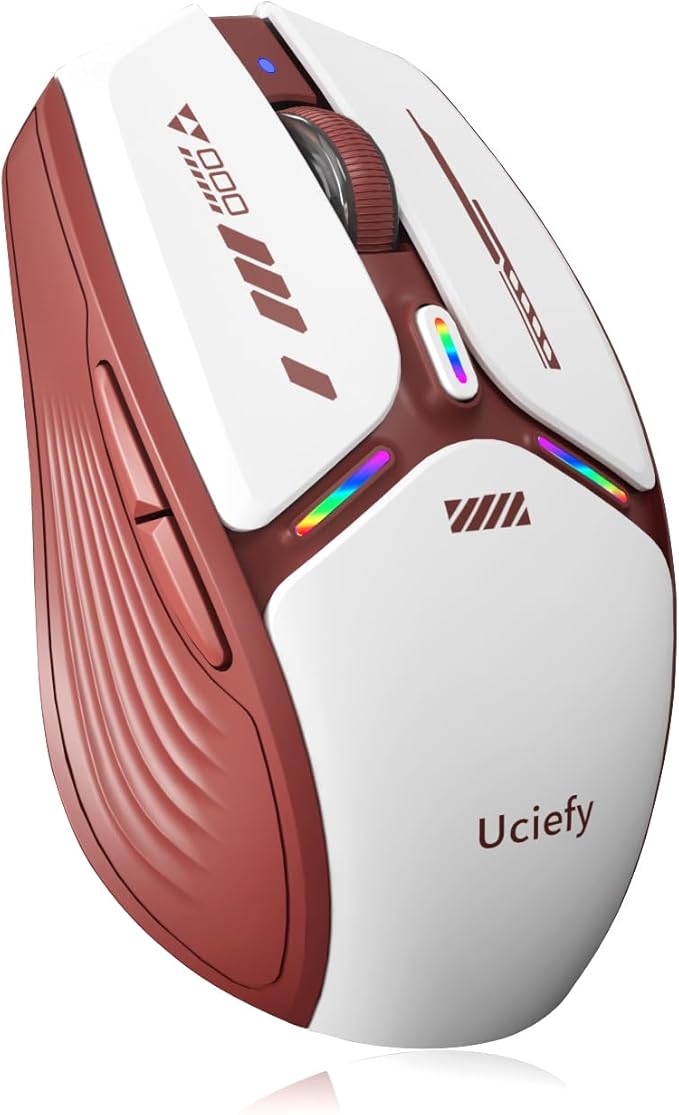 Uciefy V19 Wireless Mouse, USB C Rechargeable Mice for Laptop