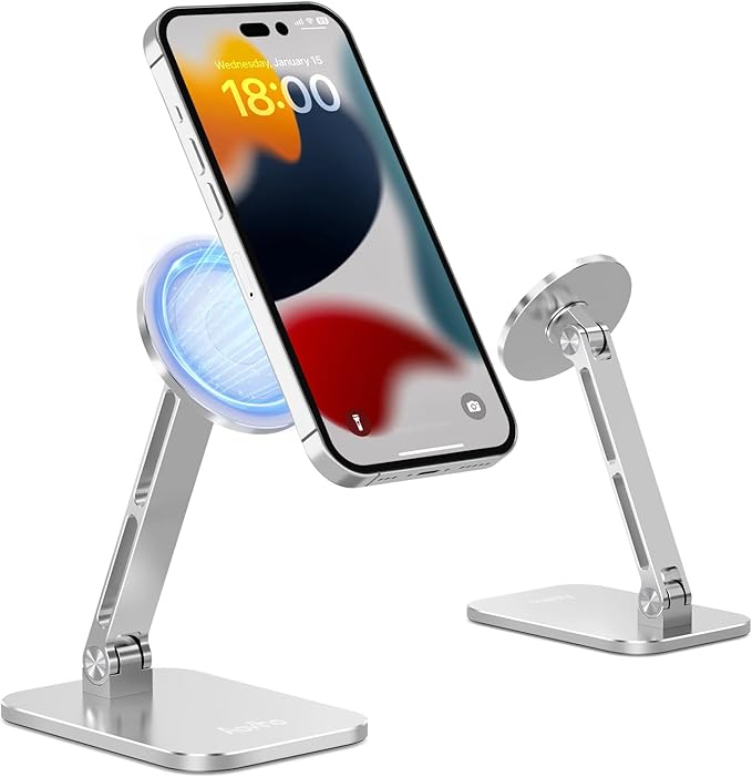 Aoviho Magnetic Phone Stand for Desk with 360 Rotating Head