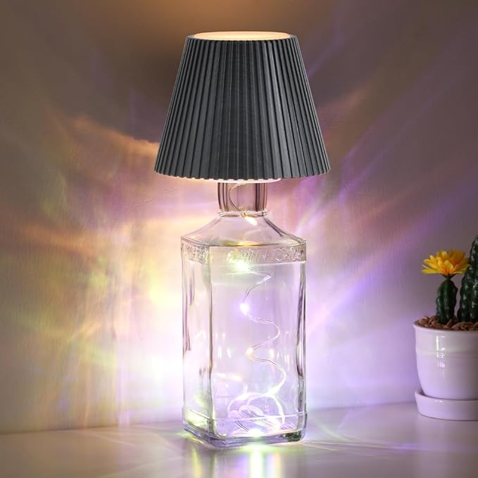 WILIT Wireless Bottle Lamp Shades, Wine Bottle Lights for Liquor Bottles