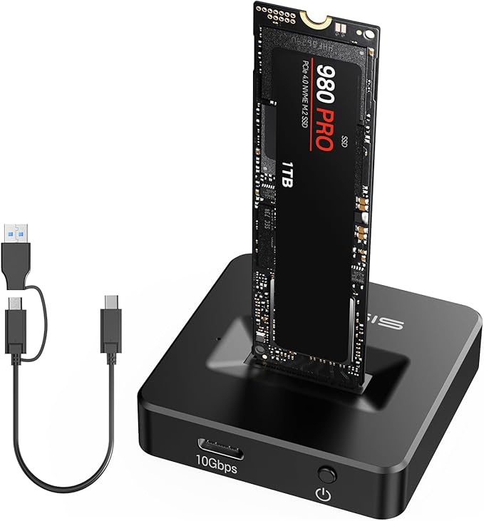 ACASIS 10Gbps M.2 NVMe & SATA SSD to USB Docking Station, NVMe SSD Reader