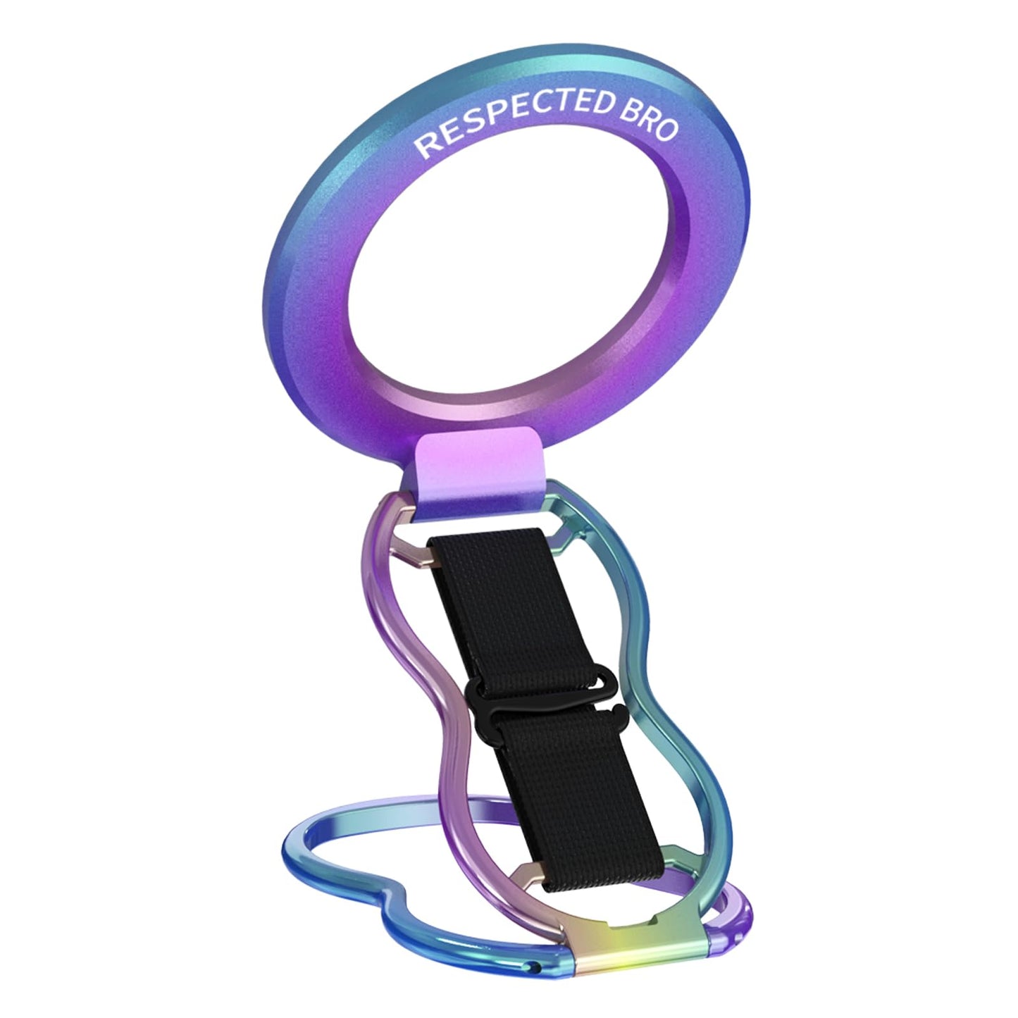 RESPECTED-BRO-Magnetic-Phone-Grip-Stand-with-Finger-Strap, 4-in-1 Magnetic Ring Holder, Kickstand and Elastic Strap for Phones, Universal Fit for iPhone 17/16/15/14/13/12, Android and Cases (Colorful)