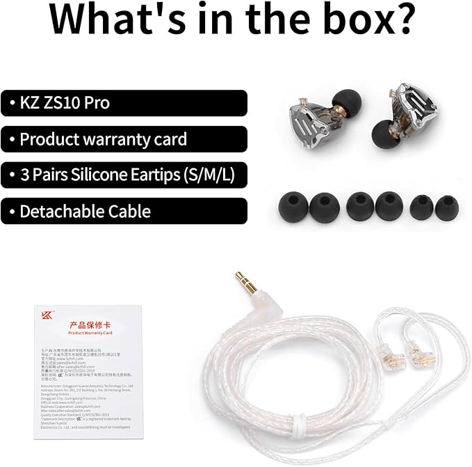 KZ ZS10 Pro in Ear Monitor Wired Headphone, KZ HiFi Earbuds in Ear Monitor Earphone with 4 Balanced Armatures and 1 Dynamic Drivers Professional IEM Headphone for Drummer Musician(Blue No Mic)
