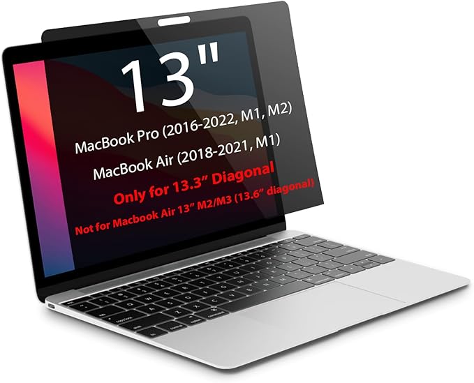 IRUYO FL Magnetic Privacy Screen for MacBook Pro 14 inch (2021-2026, M1, M2, M3, M4, M5, Max), Detachable Screen Protector, Blue Light Blocking, Anti Glare Protector and Privacy Filter Shield