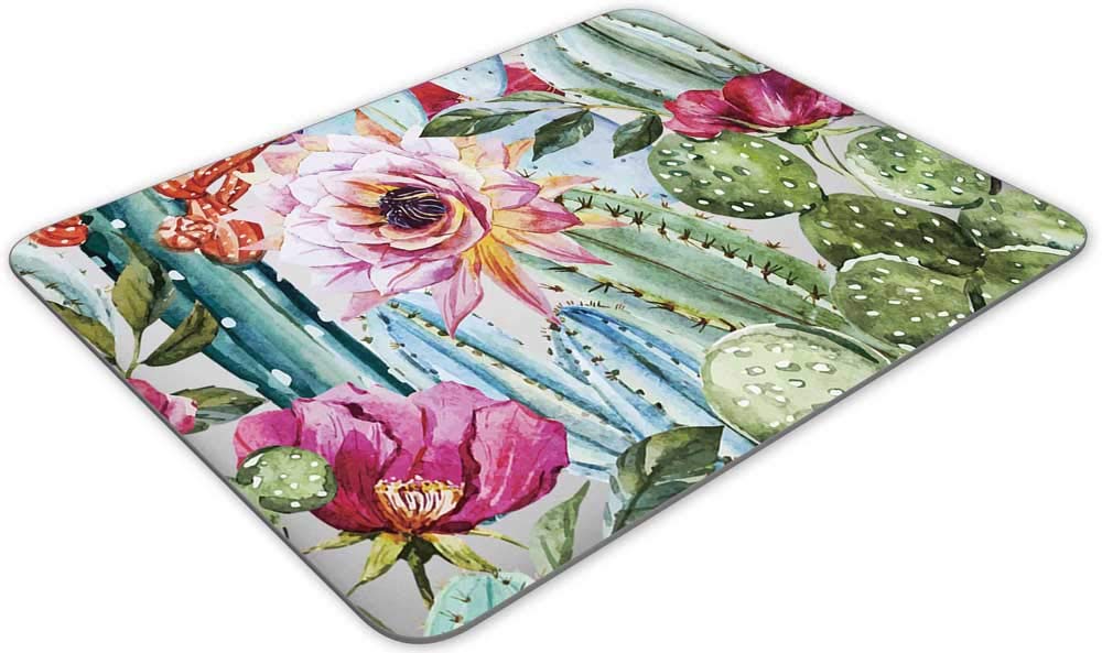 Bright Succulent Cactus Rectangle Gaming Mouse Pad Size(9.84"x7.87")