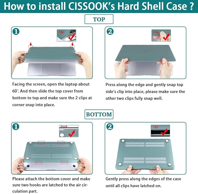 CISSOOK Compatible with MacBook Pro 14 inch Case 2026 2025 2024 2023 2022