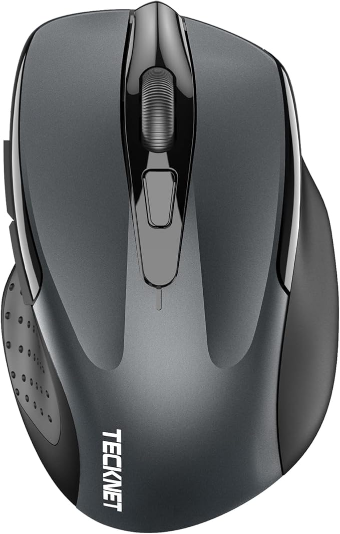 TECKNET Wireless Mouse, BT 5.0/2.4G, Silent 4800 DPI 6 Buttons