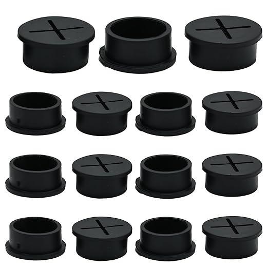 BOPOREAE 2 Pcs Desk Grommet 2-3/8" (60mm), Desk Hole Cover for Cables