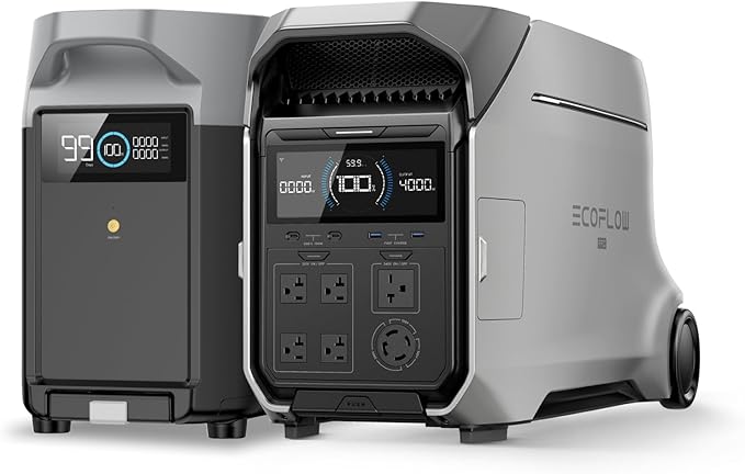 EF ECOFLOW Power Station 4096Wh DELTA Pro 3 with 400W Portable Solar Panel