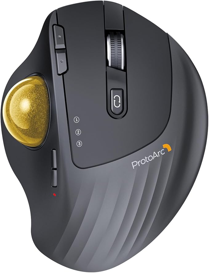 ProtoArc EM01 NL Wireless Trackball Mouse, Thumb Control