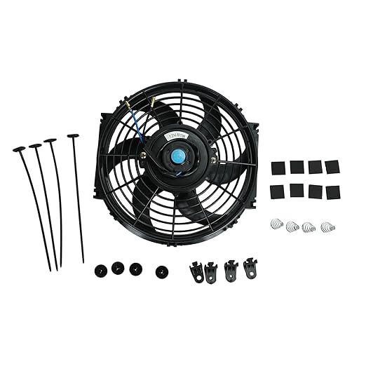 2PCS 10 Inch Universal High Performance Slim Fan Push Pull Electric Radiator Cooling Fan 12V 80W Mount Kit Black
