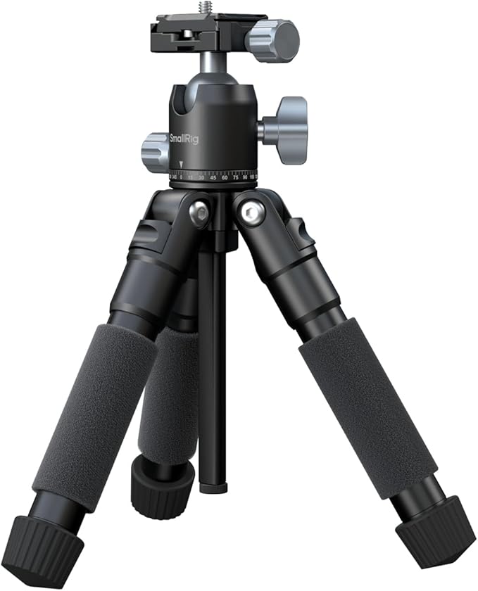SmallRig VT-20 Aluminum Mini Tripod, 20" Desktop Tripod with 360° Ball Head, Compact Desktop Tripods for DSLR Camera Video Camcorder, Load up to 13lb/6kg