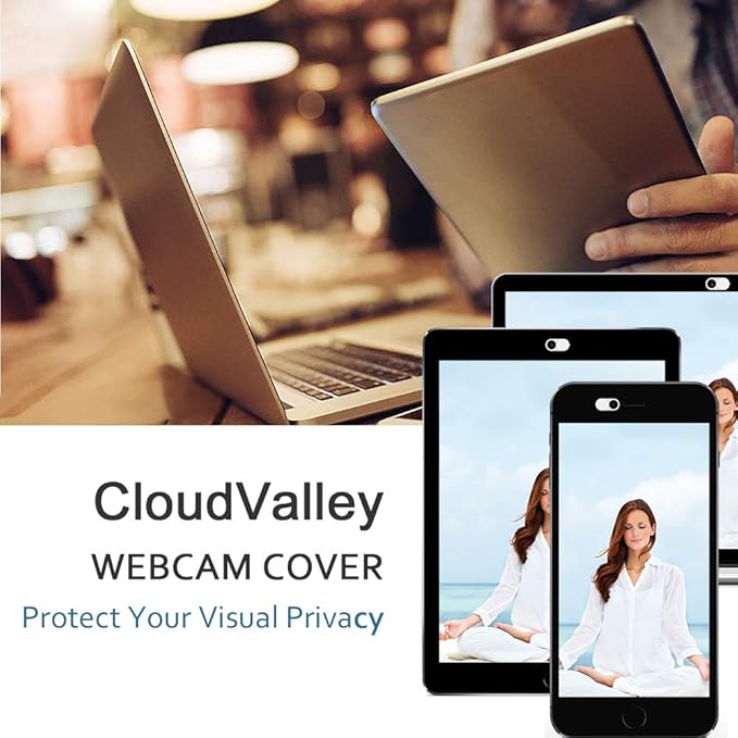 CloudValley Laptop Webcam Cover Slide, Metal 0.023 Inch Ultra-Thin White
