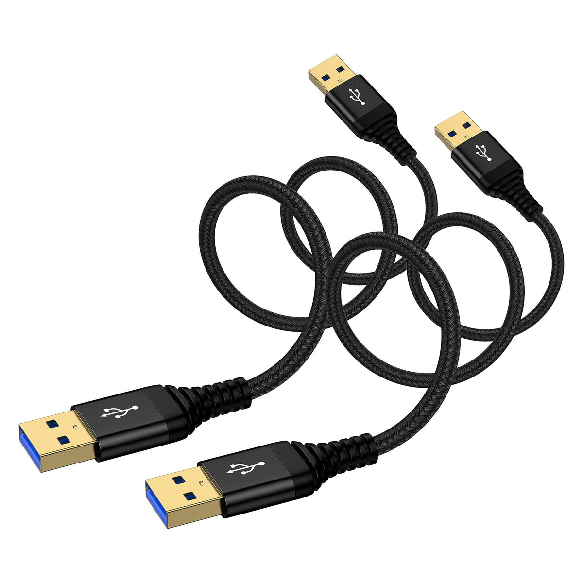 USB to USB Cable, 3 Pack 6 FT USB3.0 A to A Cable Male to Male USBCable