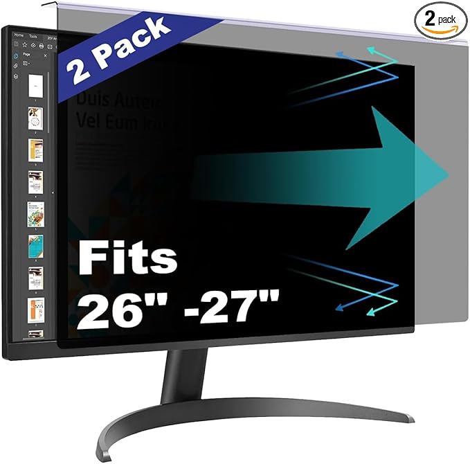 2 Pack Computer Privacy Screen Shield Compatible for 23.6/23.8/24 Inch 16:9