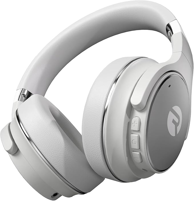 Raycon Everyday Bluetooth Headphones - Over The Ear, Active Noise Cancelling Wireless Headphones + Awareness Mode, Bluetooth Headset with Mic, 40 Hours of Battery Life (Rose Gold)