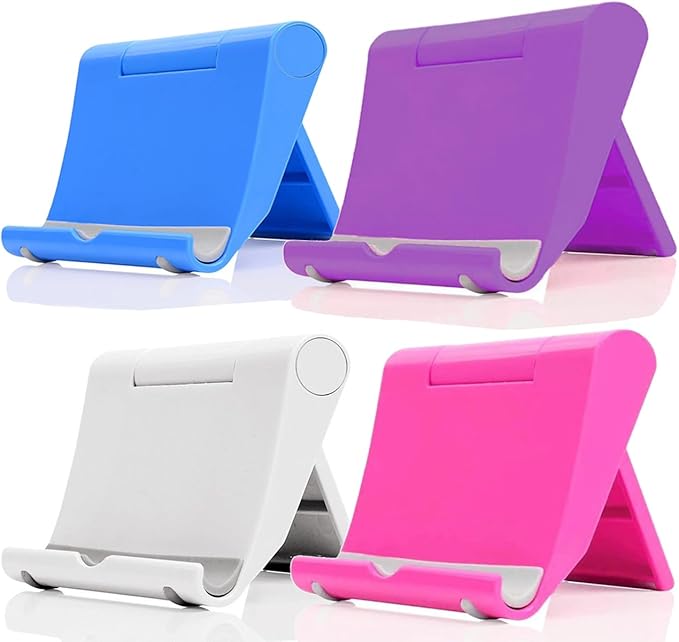 JUSDIQIR Cell Phone Stand 2 Pack, Desktop Holder for Phones & Tablets (4