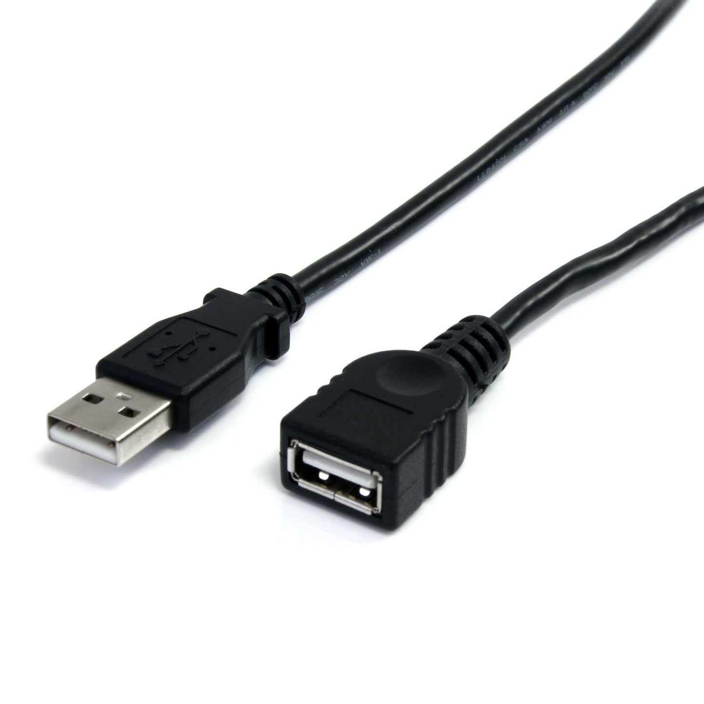 StarTech 10ft USB 2.0 Extension Cable, USB-A M/F, Black (USBEXTAA10BK)