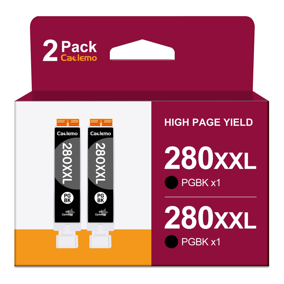 Replacement for PGI-280XXL for Canon Ink 280 and 281 Cartridges 2 PGBK Pack