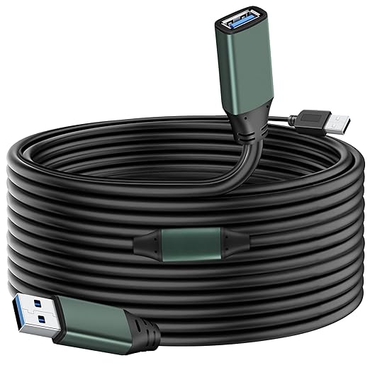 Kumiho 10Ft USB 3.0 Extension Cable Active Type A Male to A Female for PlayStation, Xbox, Keyboard, Mouse, USB Flash Drive, Printer, Camera and More