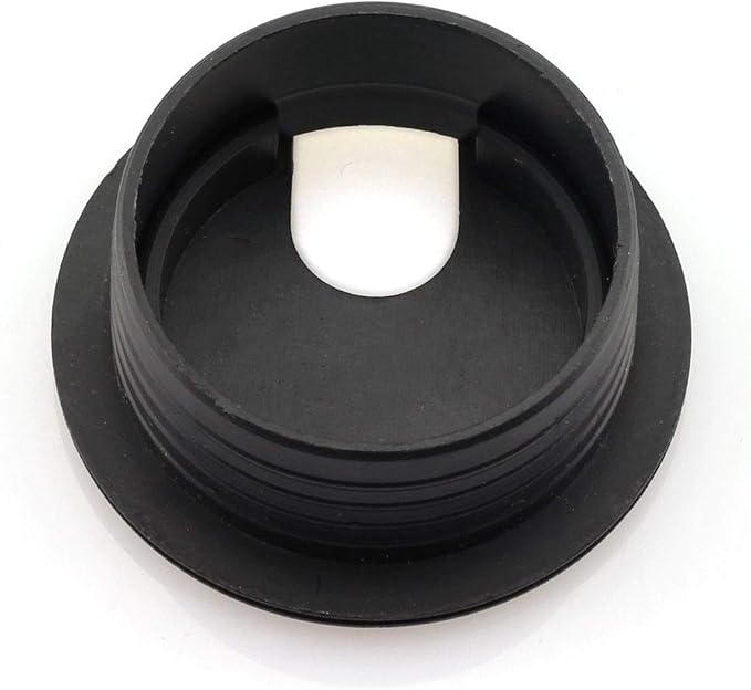 HJ Garden 2pcs 1-1/2 inch Desk Wire Cord Cable Grommets Hole Cover Office PC Desk Cable Cord Organizer Plastic Cover Black