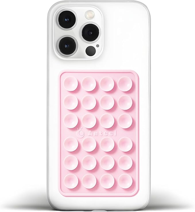 JingJinYY Medium-Sized Silicone Suction Phone Case Adhesive Mount, Enhanced Suction Power and Upgraded Thickened Sticky Phone Grip, Durable, Hands-Free Sticky Phone Holder
