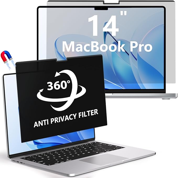 LUSA DESIGN 360° Magnetic Privacy Screen for Macbook Pro 16 Inch