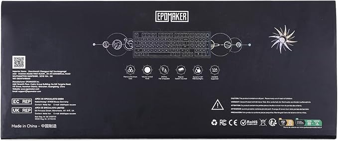 EPOMAKER Galaxy100 QMK/VIA Wireless Mechanical Keyboard with 8000mAh Battery and Numpad, CNC Aluminum, Full Size Gaming Keyboard, USB-C/BT5.0/2.4Ghz (White Purple, Marble White Switch)
