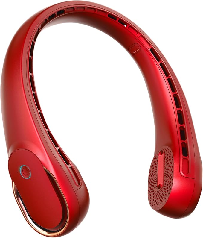 FrSara Neck Fan, Portable Personal Fan Strong Wind, 4000mAh, 360° Cooling