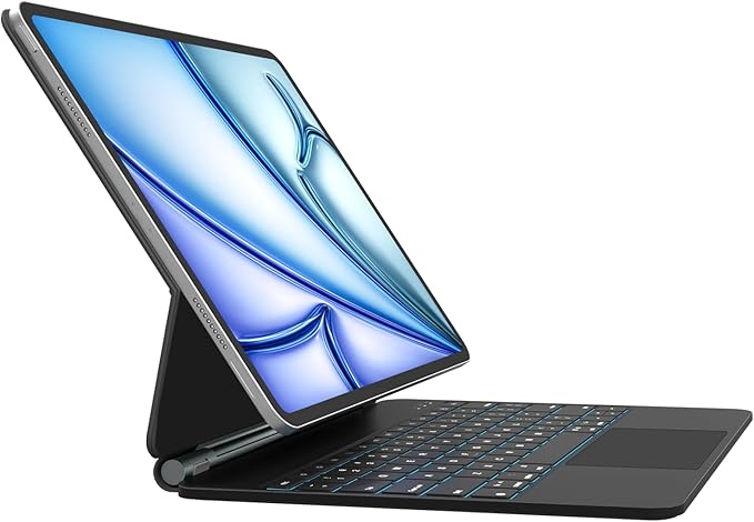 Otuoor iPad Air 11-inch Case Keyboard (M3/M2), Uninterrupted View, Snap Tight, Magic Keyboard for iPad Pro 11-inch (4/3/2/1 Gen), Effortless Command with Comfort Angle for Air 10.9-inch 5/4th