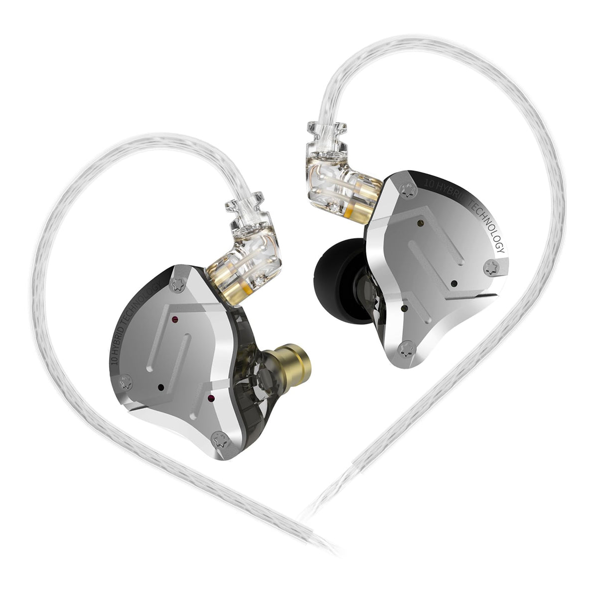 KZ ZS10 Pro in Ear Monitor,Bass KZ Earbuds,4BA 1DD Wired Earbuds Headphone Multi Driver IEM Earphone for Systerm,IEM Headphone on Stage in Ear Monitor for Singer Guitarist (Glare Blue, No Mic)