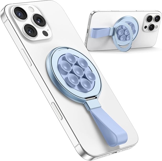 TAURI for Magsafe Suction Phone Grip - Universal Magnetic Suction Grip, 360° Rotating Hands-Free Holder, Silicone Suction Grip for iPhone 17 Pro Max/16/Android/S25