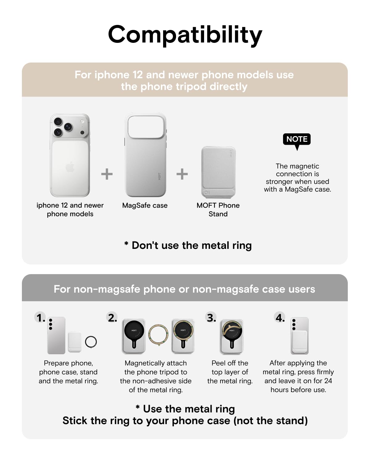 MOFT Phone Tripod Stand, Portable Selfie Stick for iPhone, Mulit-Angle