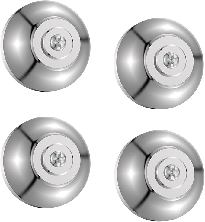 Audiocrast IF4021S HiFi Speaker Isolation Feet Pads 4PCs Stainless Steel 40x21mm Silver Speaker Shock Absorber Vibration Dampener Floor Protector for Audio Subwoofer CD DVD Amplifier Turntable DAC