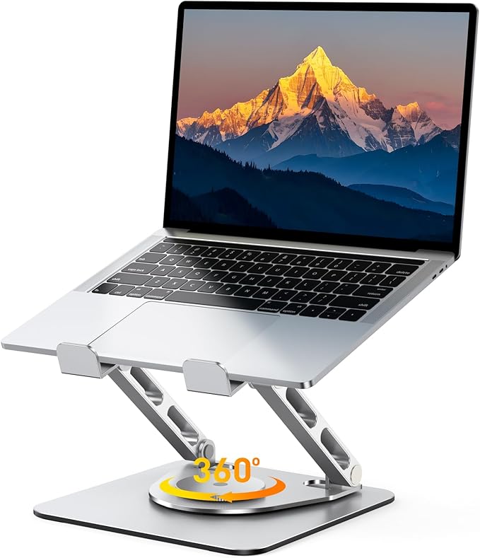 RIWUCT Laptop Stand for Desk Adjustable Height, Ergonomic Laptop Riser Holder with Dual-bar Support, Portable Computer Notebook Stand for MacBook Air Pro, Dell XPS, HP (10-16")
