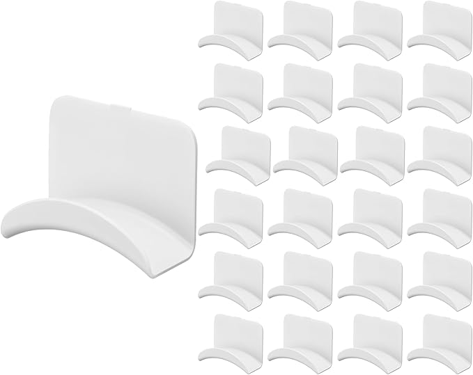 Wonderjune 60 Pcs Headphone Wall Hangers Adhesive Gaming Headset Holder Hooks for Wall Mount Strong Universal Stand Hooks for Most Headphone Controller, Hat, Baseball Caps, Door