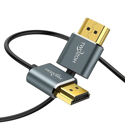 Twozoh Flexible & Slim HDMI Cable 5FT 2 Pack, Ultra Thin HDMI Cord Supports High Speed 4K@60Hz 18gbps 2160P/1080P