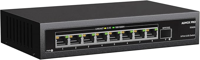 AUMOX PRO 5 Port Gigabit PoE Switch 78W 4 PoE+1 Uplink VLAN Unmanaged