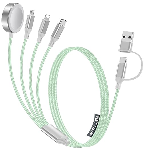 4-in-2 Multi Charging Cable for Apple Watch Charger/iPhone/Galaxy Charger