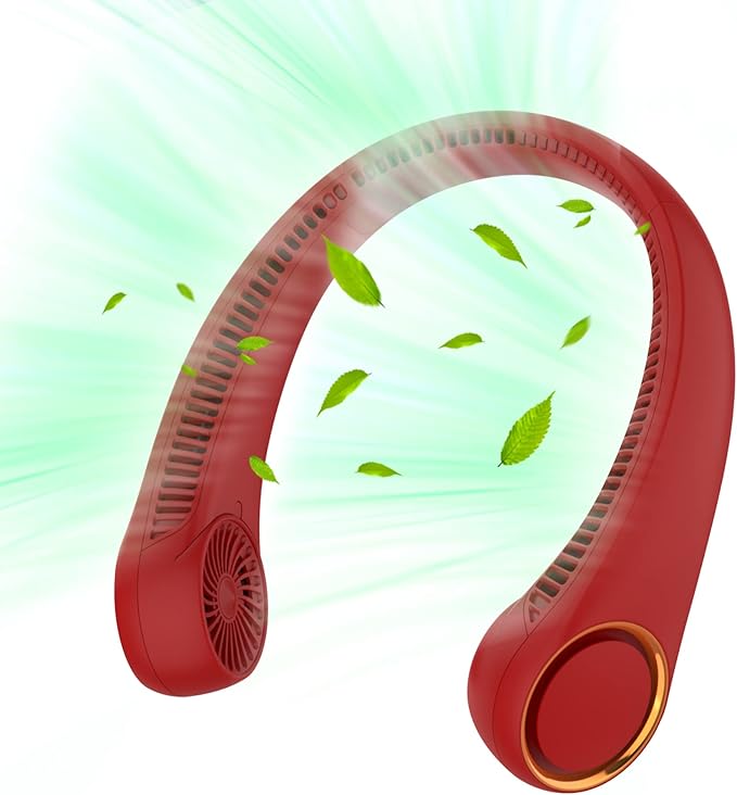 Portable Neck Fan, Hands Free Bladeless Fan, 360° Cooling Personal Fan,Wearable Quiet Fan for Outdoor Indoor, Birthday Gifts for Men Women Mom Dad, 4000mAh Battery USB Rechargeable