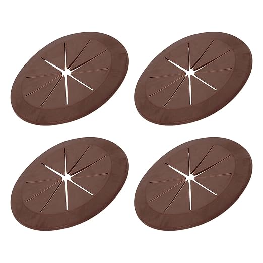 PATIKIL Desk Grommet 2-3/8", 4 Pcs Round Cable Grommet Cord Hole Cover with Adhesive Tape Flexible Table Wire Organizer for Office Home Table Countertop