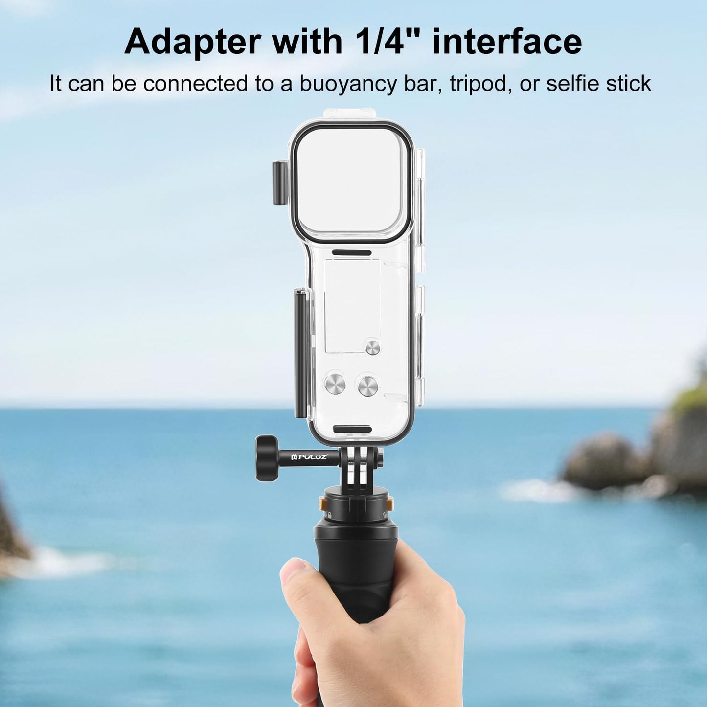 PULUZ 45M/147FT Diving Case for DJI Osmo Pocket 3 Underwater Waterproof Case Housing Shell for Osmo Pocket 3 Action Camera Protective Cover Accessories for Diving Surfing Swimming Skiing