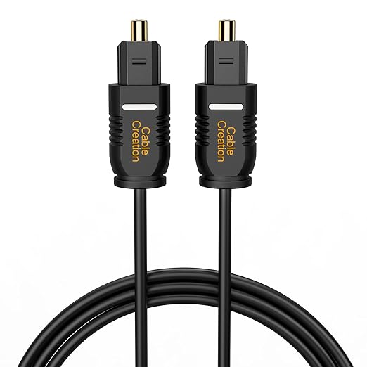 CableCreation 5-Pack Toslink Digital Optical Audio Fiber Optic Cable, 6FT