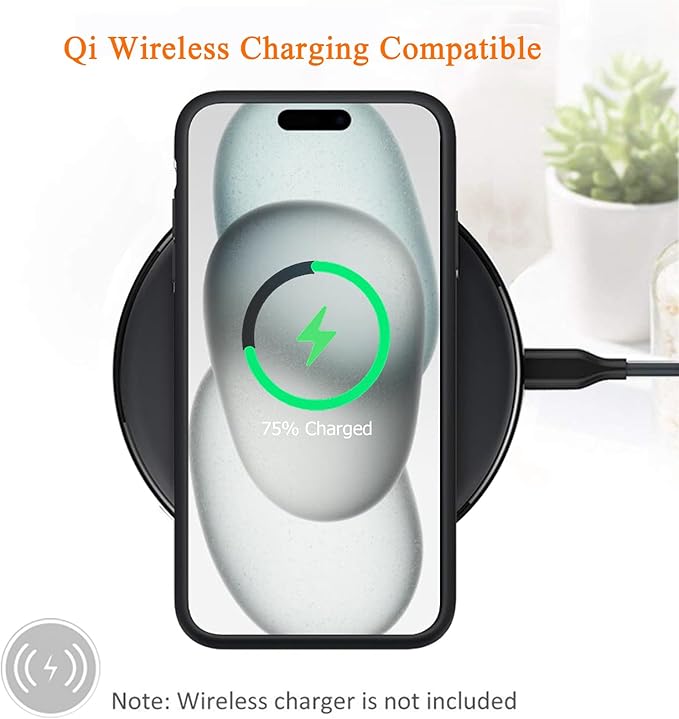 Battery Case for iPhone 15 Plus, 12000mAh Rechargeable Portable Charging Case with Wireless Charging Compatible for iPhone 15 Plus (6.7 inch) with Carplay Extended Battery Pack Charger Case (Black)