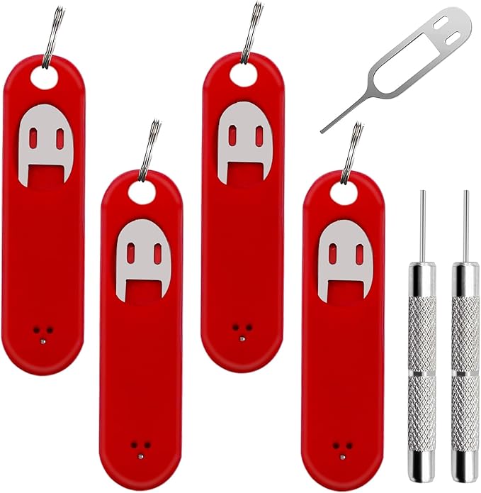 6 Pack SIM Card Removal Tool, Sim Card Tray Opening Tool Eject Pins Needle Opener Ejector Compatible with All iPhone Apple iPad HTC Samsung Galaxy Cell Phone Smartphone Watchchain Link Remover