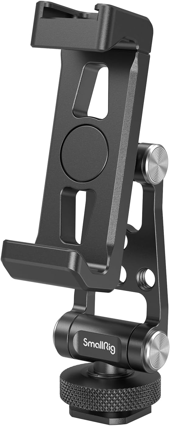 SMALLRIG Metal Phone Tripod Mount, Cell Phone Mount with Quick Release Adapter for Arca-Swiss, Multifunctional Phone Holder for Arca-Type Tripod, for DJI RS 3 Mini Stabilizer, for iPhone 17 16-4611