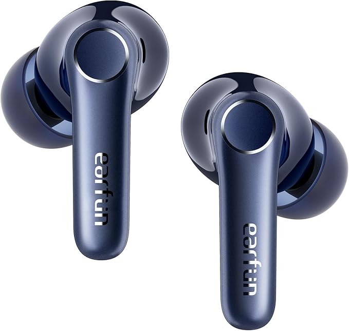 EarFun Air Pro 4 Adaptive Hybrid Noise Canceling Wireless Earbuds, Qualcomm Snapdragon Sound, aptX™ Lossless, 6 Mics AI CVC 8.0 Call, LDAC Hi-Res Audio, 52H Playtime, Bluetooth 5.4, in-Ear Detection