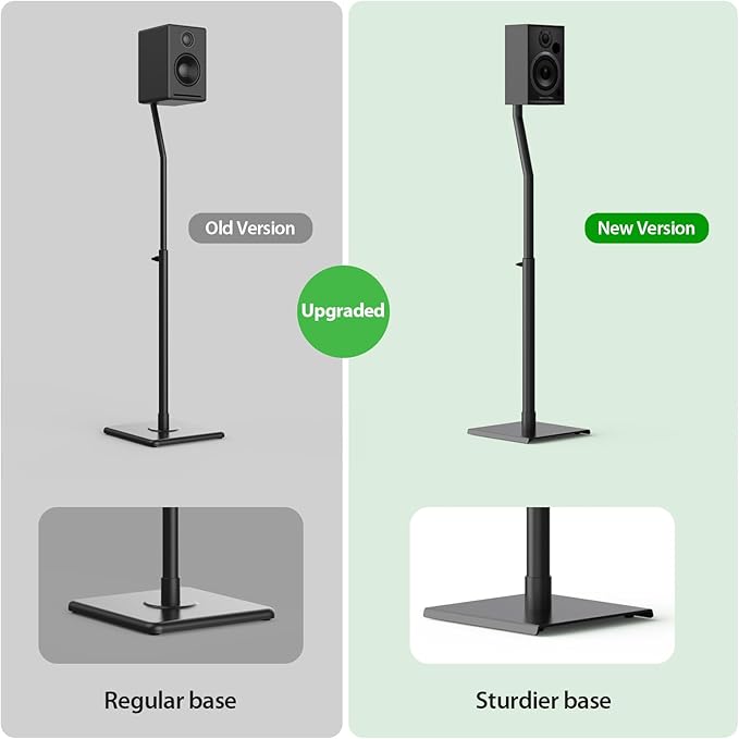 USX MOUNT Universal Speaker Stands, Height Adjustable Extend 30.0" to 39.1" for Satellite Speakers & Small Bookshelf Speakers up to 11 lbs Per Stand, 1 Pair Floor Stands for Sony Bose Polk JBL Yamaha