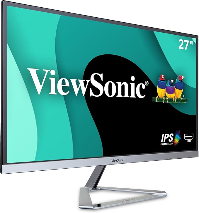 ViewSonic VX2276-SMHD 22 Inch 1080p Monitor, IPS Display with Ultra-Thin Bezels and Eye Care Technology for Home and Office Entertainment, DisplayPort, HDMI, and VGA Inputs